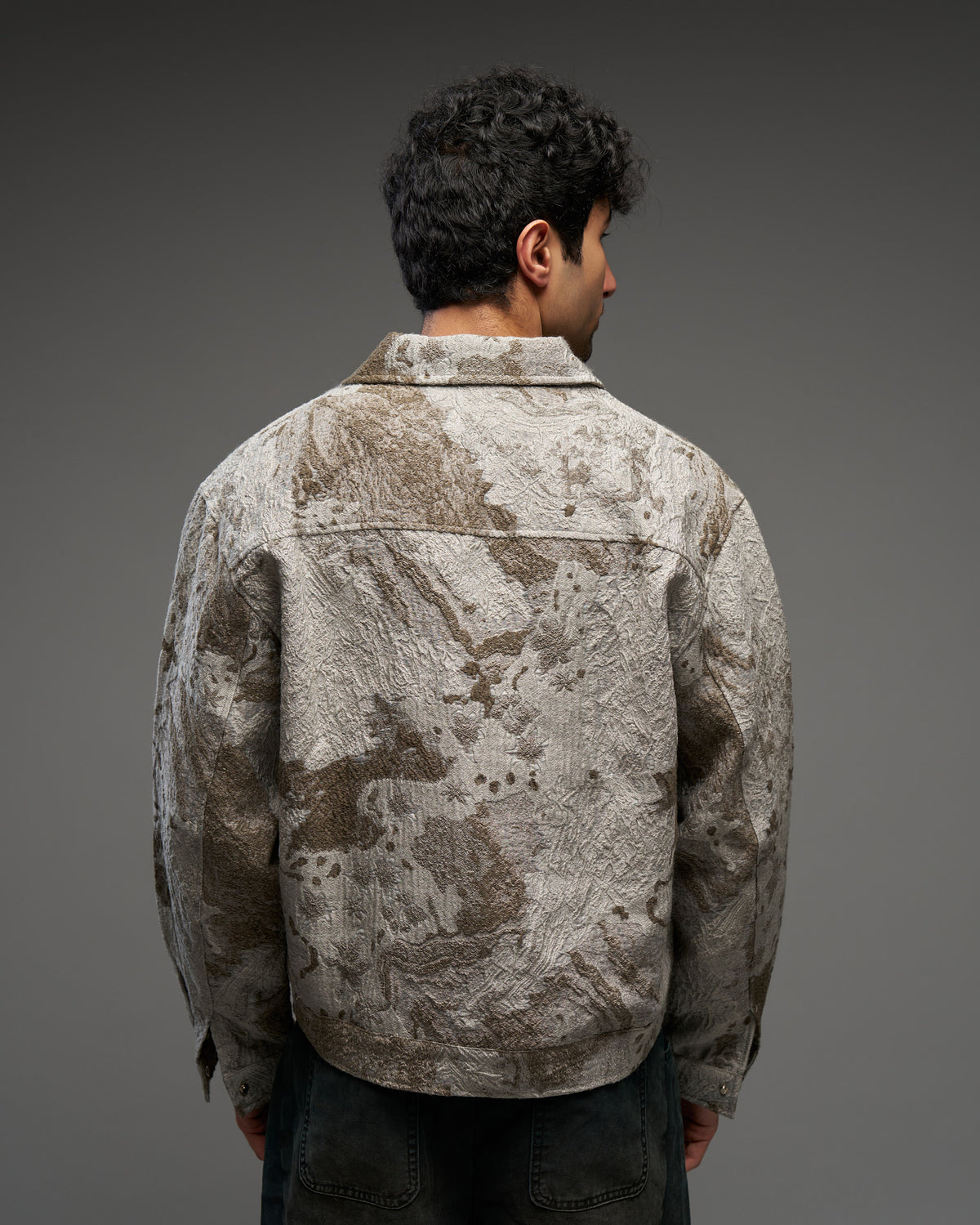 Textured Jacquard Zip Jacket-thumbmail-4