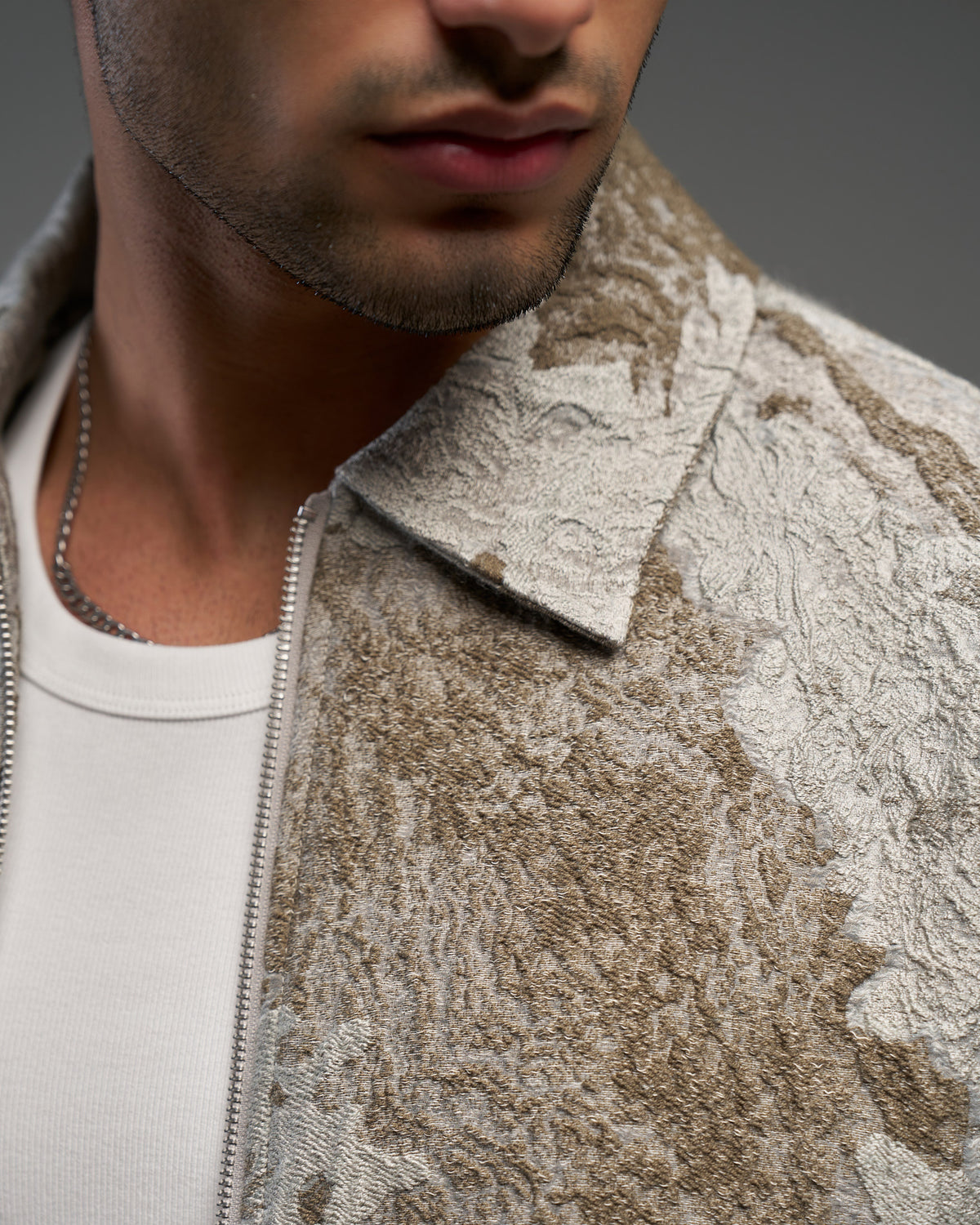 Textured Jacquard Zip Jacket-thumbmail-6