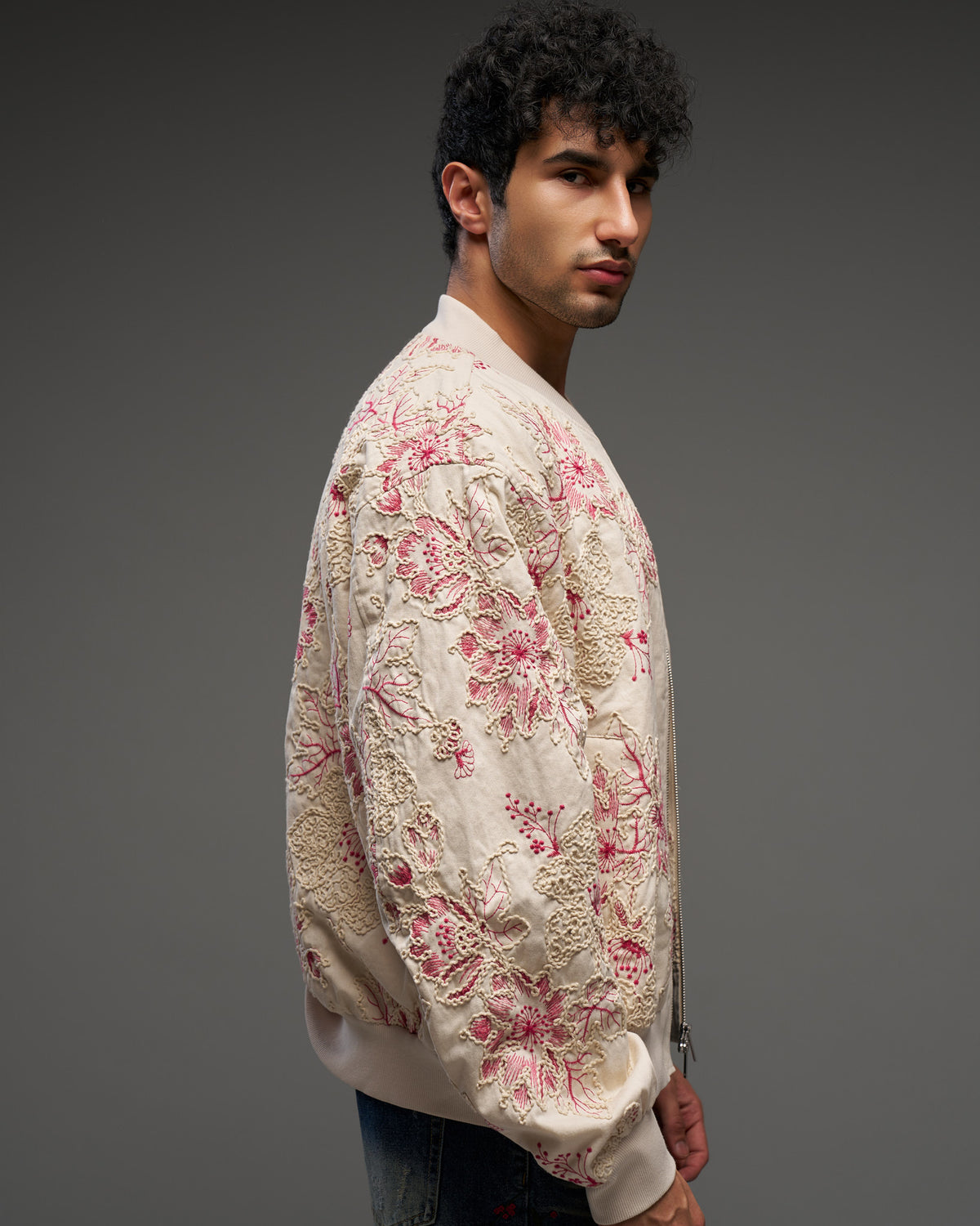 Floral Embroidered Bomber Jacket-thumbmail-3