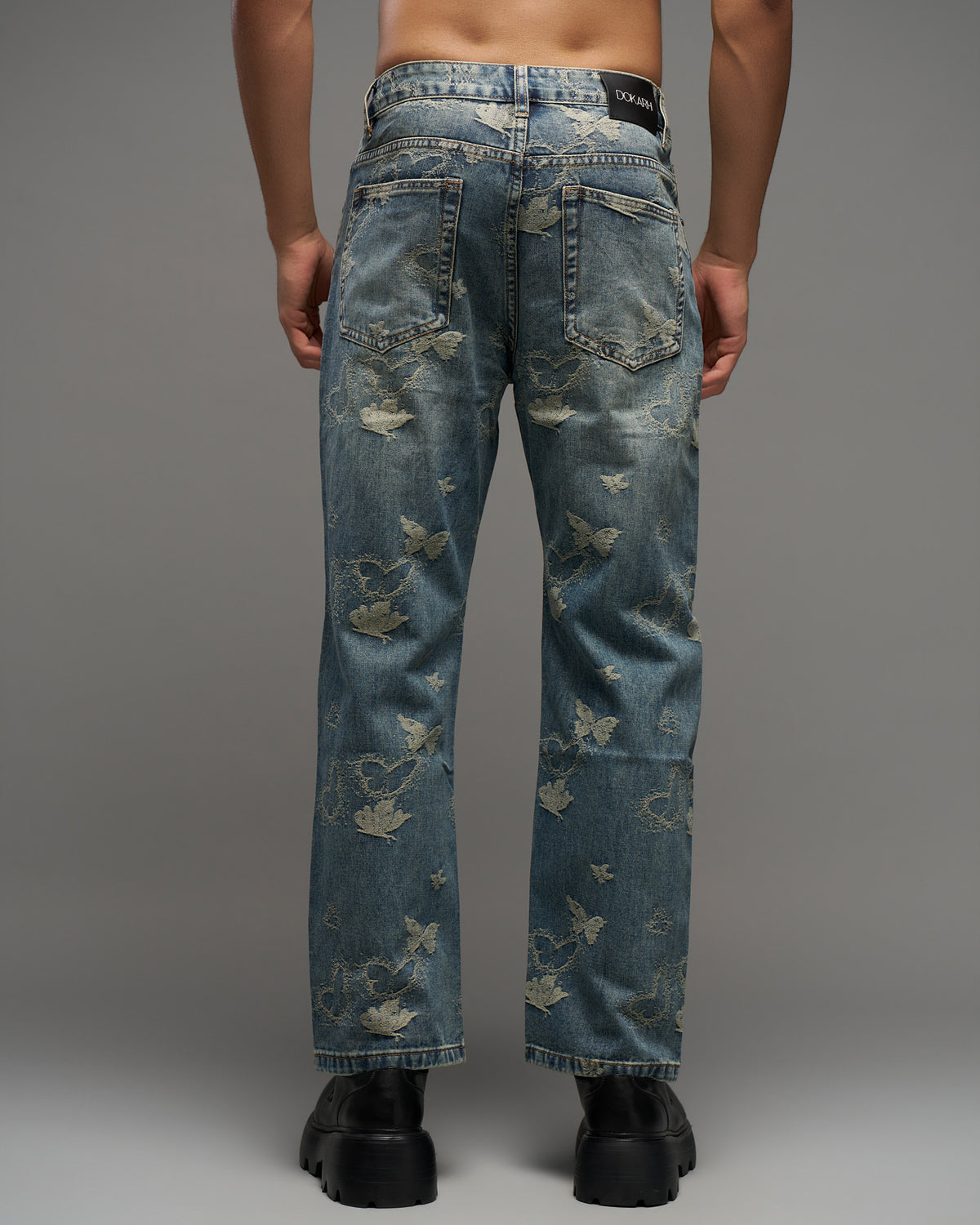 Butterfly Embroidered Straight-Leg Jeans-thumbmail-4