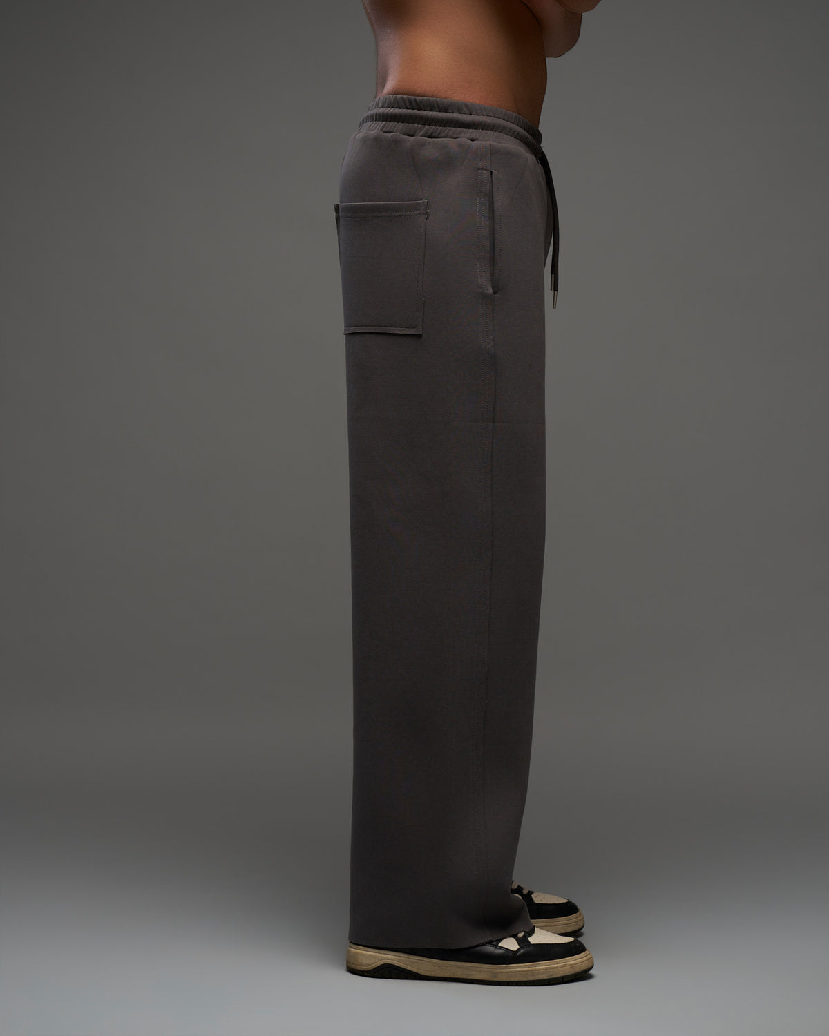 Dokarh Charcoal Grey Relaxed Sweatpants-thumbmail-2