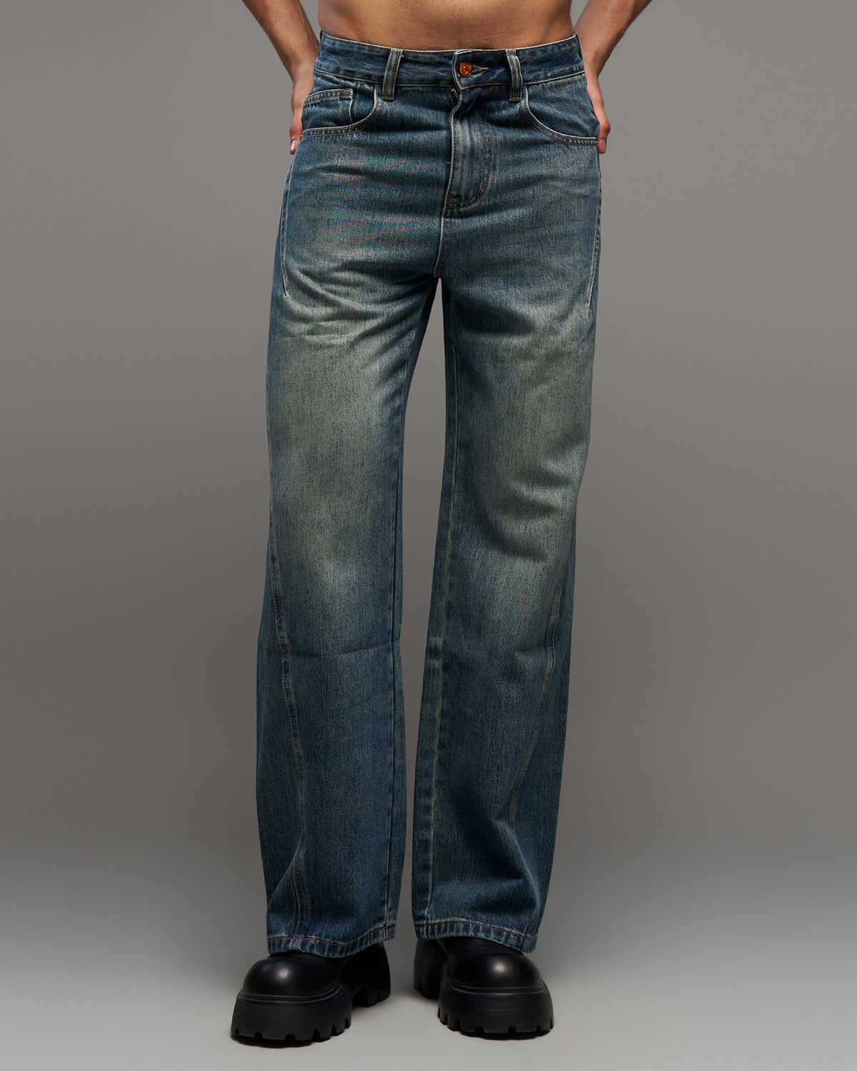 Vintage Blue Wide-Leg Jeans-thumbmail-2